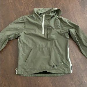Military green half zip windbreaker jacket. Size M